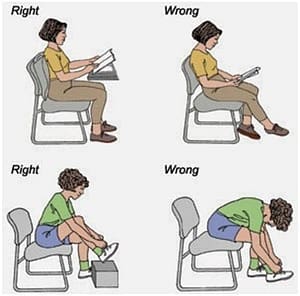 Correct Position while Sitting on Chair